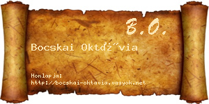 Bocskai Oktávia névjegykártya